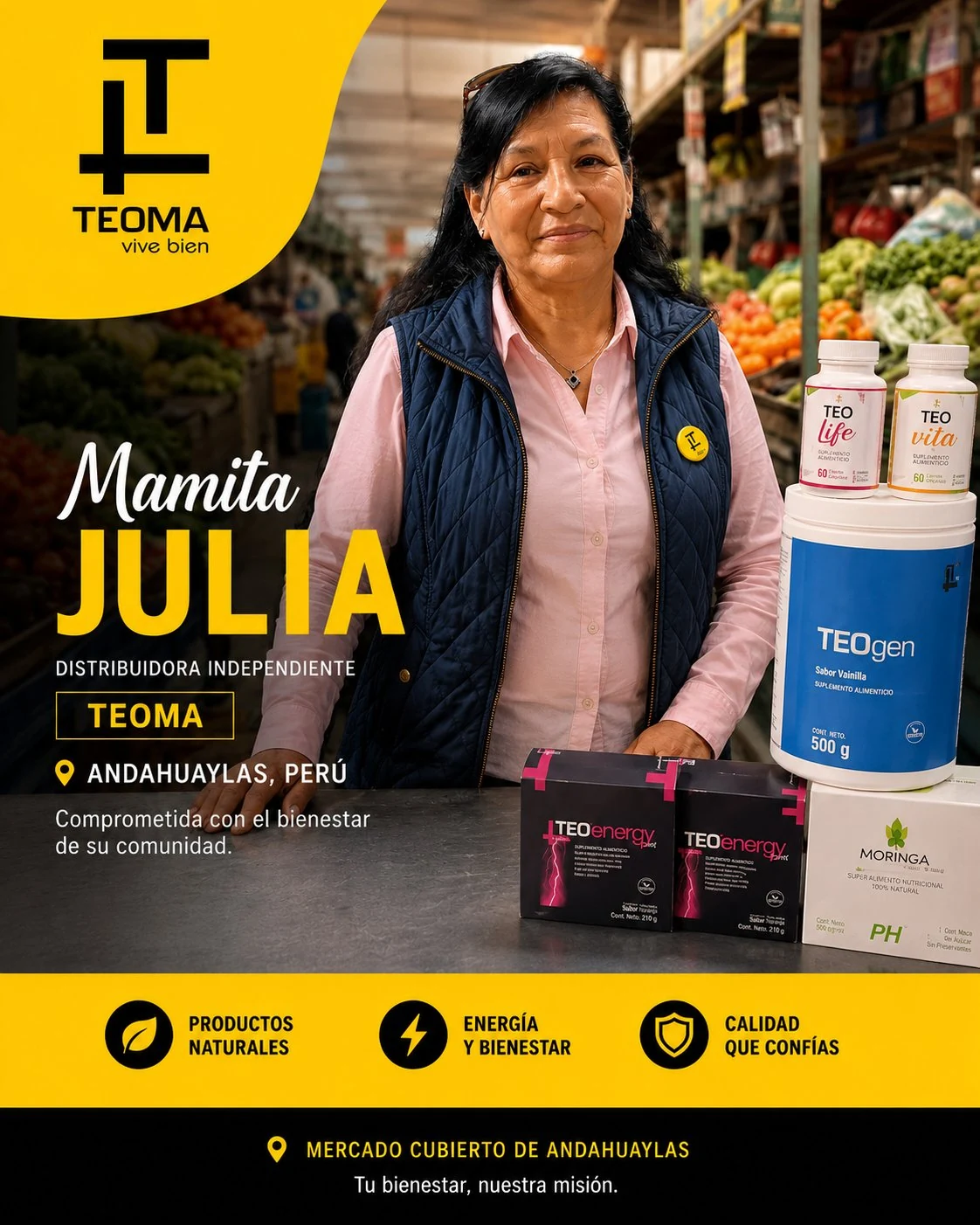 Mamita Julia, distribuidora independiente TEOMA en Andahuaylas